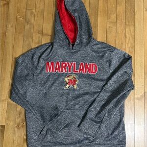 Top of the World Maryland Gray and Red Hoodie size L